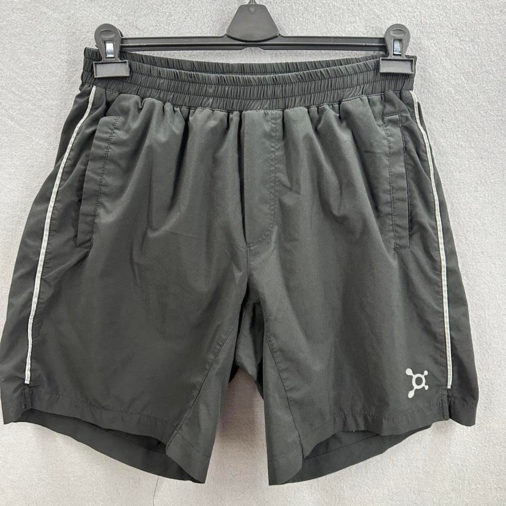 OrangeTheory Mens M Athletic Shorts Black Elastic Waist Pockets Workout Gym Run